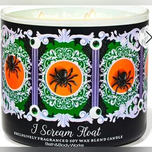 Bath & Body Works I Scream Float Candle with Orange and Green Design
